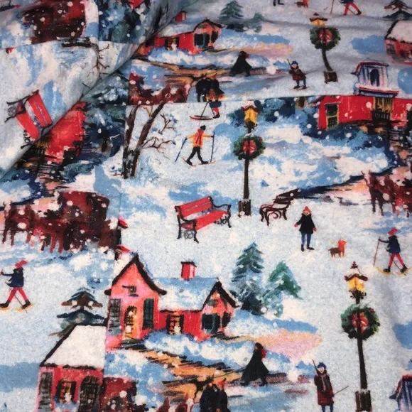 NWT CHRISTMAS RAG QUILT HANDMADE 100% COTTON FLANNEL 🎄GREAT GIFT 🎄 70” x 70” - Picture 3 of 3